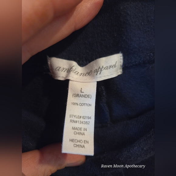 Faded Black? Dark Blue Drawstring Lounge Pants - Picture 5 of 9